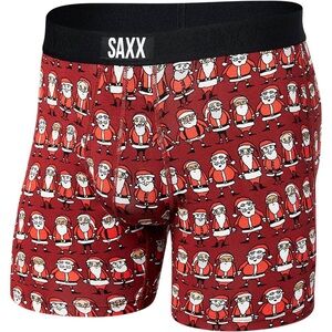 MEN'S SAXX ULTRA SUPER SOFT RELAXED FIT BOXER BRIEF SANTA CLAUS CHRISTMAS DESIGN